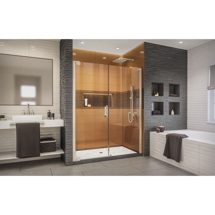 DreamLine SHDR-4330300-04 Elegance-LS 58 1/2 - 60 1/2"W x 72"H Frameless Pivot Shower Door in Brushed Nickel