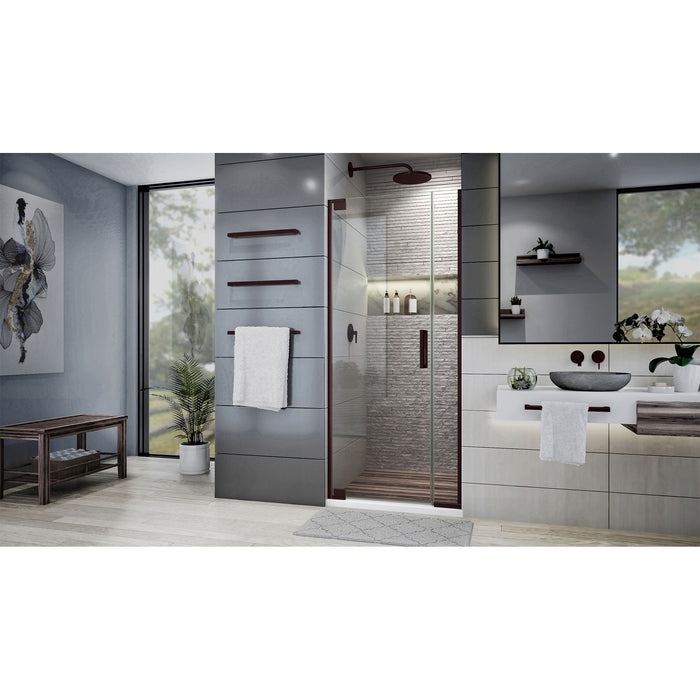 DreamLine SHDR-443060-06 Elegance Plus 30-30 3/4"W x 72"H Frameless Pivot Shower Door in Oil Rubbed Bronze