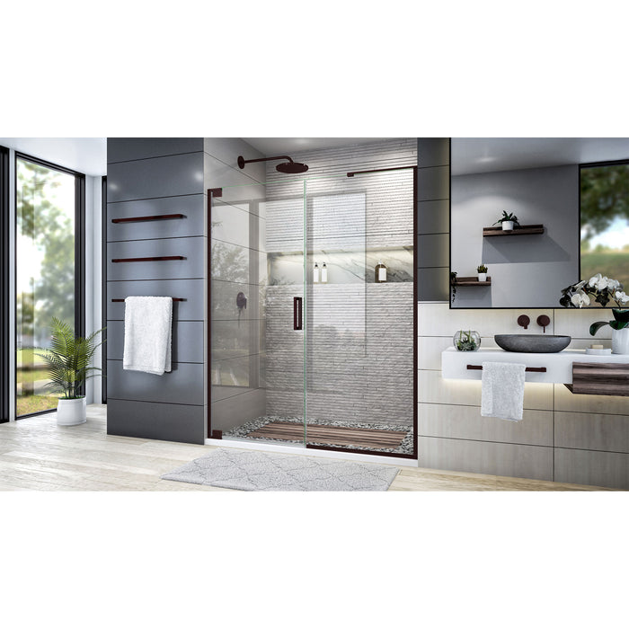 DreamLine SHDR-4458305-06 Elegance Plus 58-58 3/4"W x 72"H Frameless Pivot Shower Door in Oil Rubbed Bronze