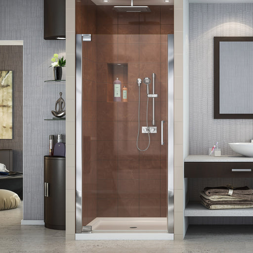 DreamLine SHDR-4130720-01 Elegance 30 1/2 - 32 1/2"W x 72"H Frameless Pivot Shower Door in Chrome - Bath4All