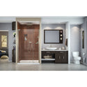 DreamLine SHDR-4139720-04 Elegance 39-41"W x 72"H Frameless Pivot Shower Door in Brushed Nickel - Bath4All