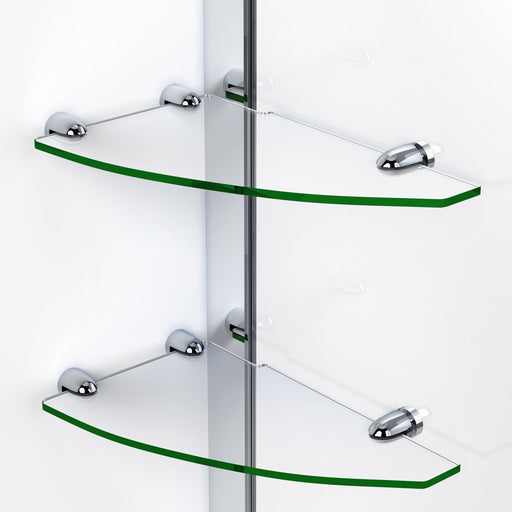 DreamLine SHDR-20457210S-06 Unidoor 45-46"W x 72"H Frameless Hinged Shower Door with Shelves in Oil Rubbed Bronze - Bath4All