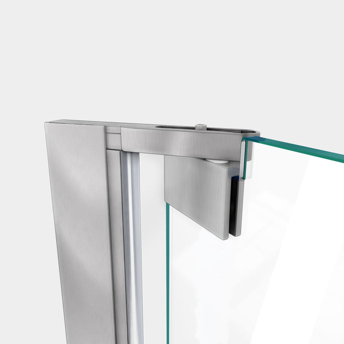 DreamLine SHDR-4327240-04 Elegance-LS 49 - 51"W x 72"H Frameless Pivot Shower Door in Brushed Nickel