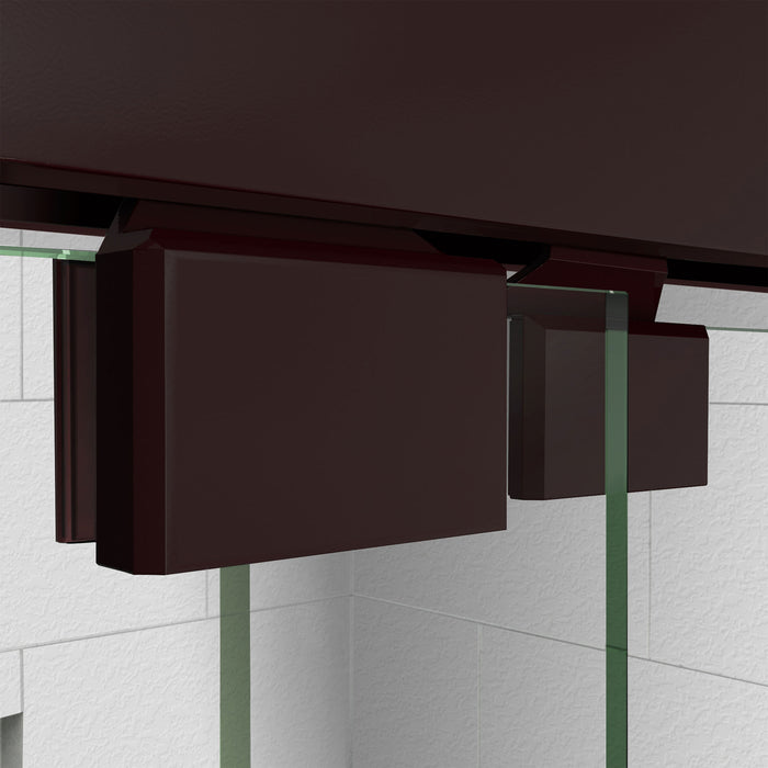 DreamLine DL-7008C-22-06 Encore 32"D x 48"W x 78 3/4"H Bypass Shower Door in Oil Rubbed Bronze and Center Drain Biscuit Base Kit