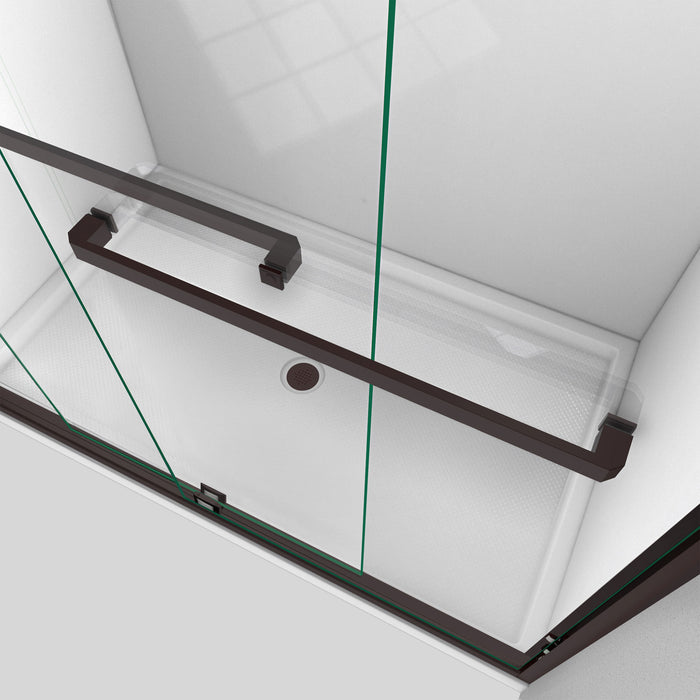 DreamLine DL-7008C-22-06 Encore 32"D x 48"W x 78 3/4"H Bypass Shower Door in Oil Rubbed Bronze and Center Drain Biscuit Base Kit