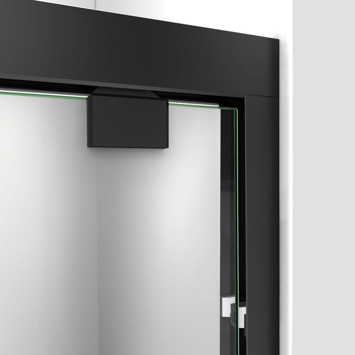 DreamLine DL-7003C-09 Encore 32"D x 54"W x 78 3/4"H Bypass Shower Door in Satin Black and Center Drain White Base Kit