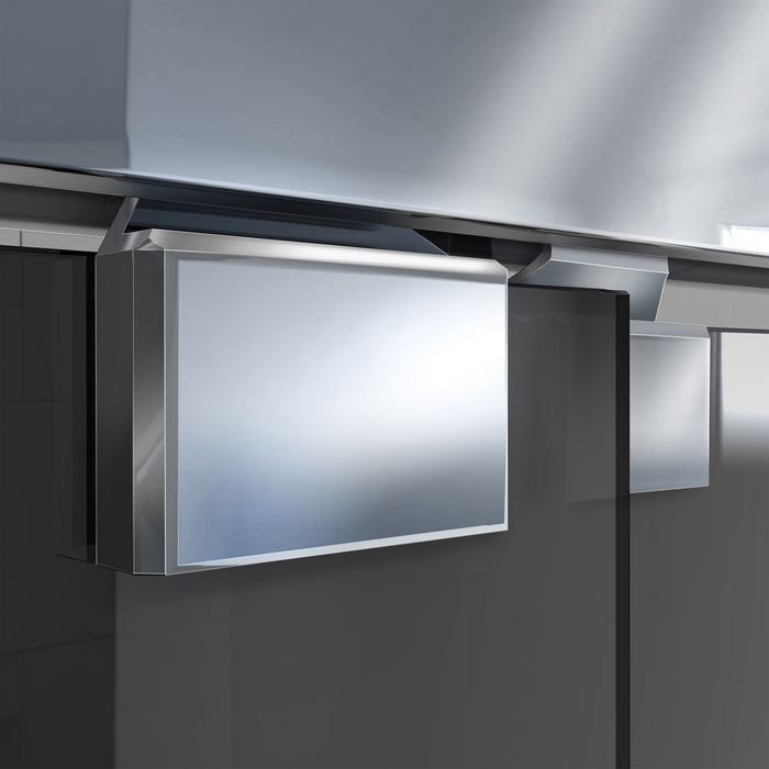 DreamLine SHDR-166076G-01 Encore 56-60" W x 76" H Semi-Frameless Bypass Sliding Shower Door in Chrome and Gray Glass