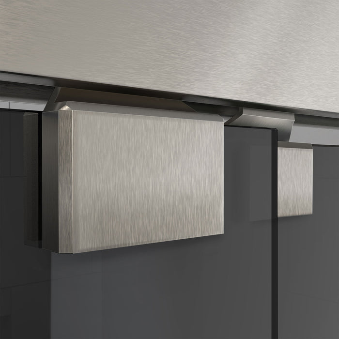 DreamLine SHDR-166058G-04 Encore 56-60" W x 58" H Semi-Frameless Bypass Sliding Tub Door in Brushed Nickel and Gray Glass