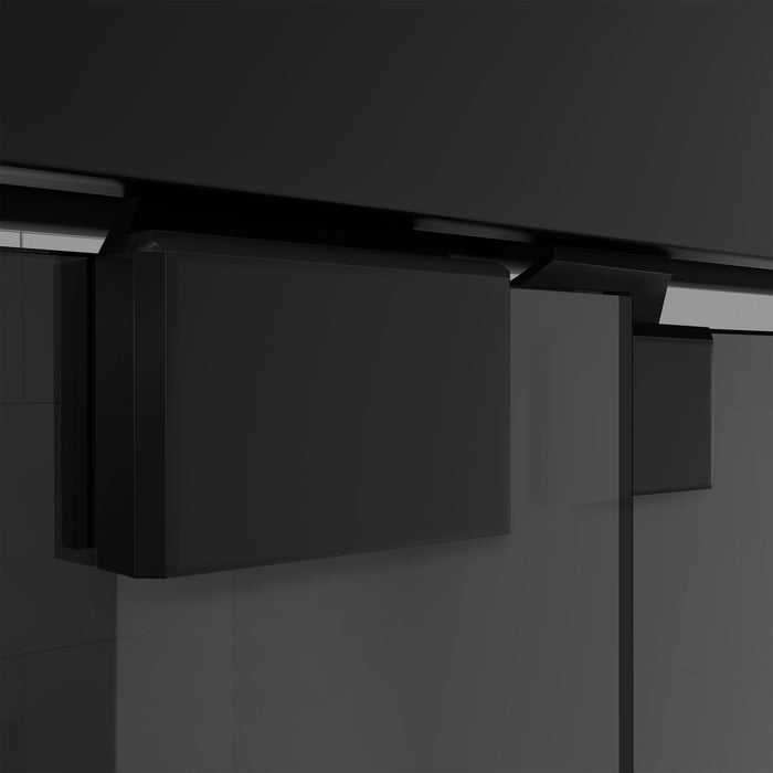 DreamLine SHDR-166058G-09 Encore 56-60" W x 58" H Semi-Frameless Bypass Sliding Tub Door in Satin Black and Gray Glass