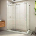 DreamLine SE6160F340VDX08 Enigma-X Clear Sliding Shower Enclosure in Polished Stainless Steel
