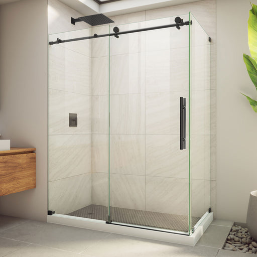 DreamLine SE6160F320VDX09 Enigma-X Clear Sliding Shower Enclosure in Satin Black