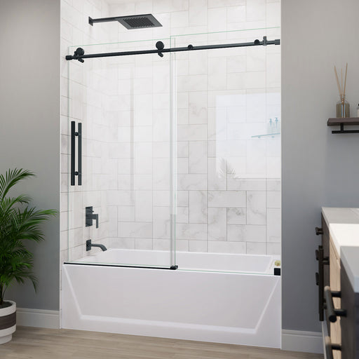 DreamLine TD61600620VDX09 Enigma-X Clear Sliding Tub Door in Satin Black