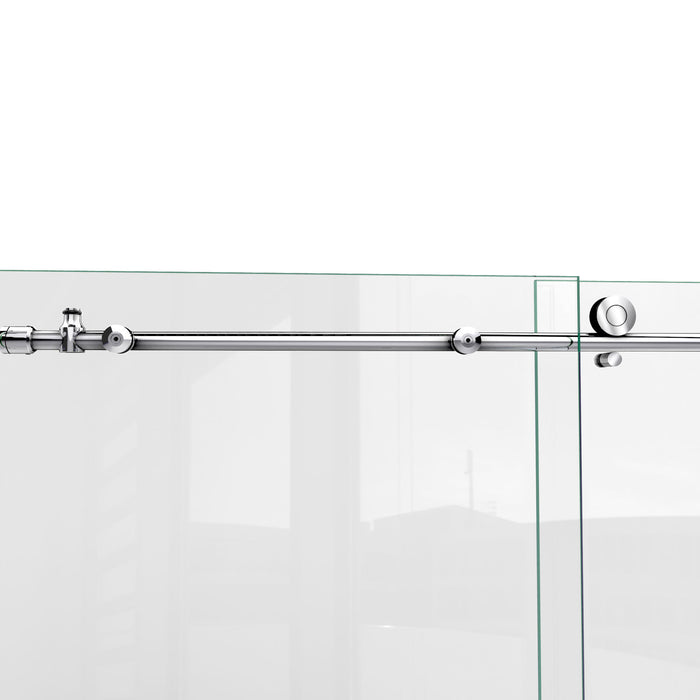 DreamLine SHDR-61487610-08 Enigma-X 44-48"W x 76"H Fully Frameless Sliding Shower Door in Polished Stainless Steel - Bath4All
