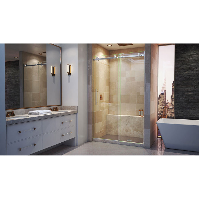DreamLine SHDR-64487610-08 Enigma Air 44-48"W x 76"H Frameless Sliding Shower Door in Polished Stainless Steel