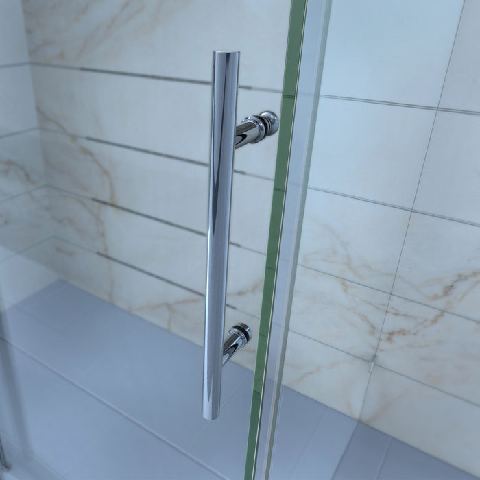 DreamLine SHDR-61727610-08 Enigma-X 68-72"W x 76"H Fully Frameless Sliding Shower Door in Polished Stainless Steel