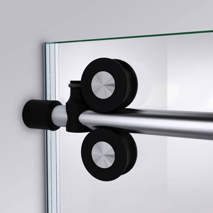DreamLine SHDR61607620-17 Enigma-XO 56-60"W x 76"H Frameless Clear Glass Sliding Shower Door in Brushed Tuxedo