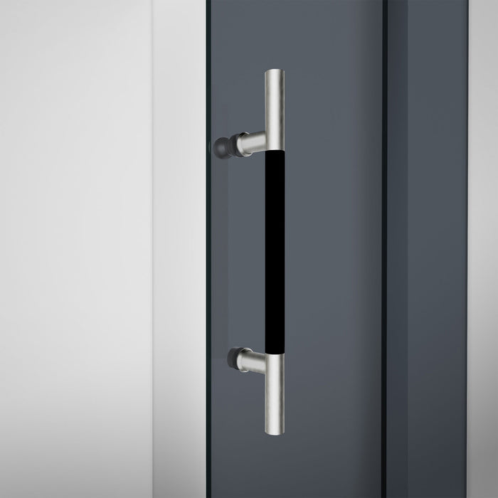 DreamLine SHDR6160762G-17 Enigma-XO 56-60"W x 76"H Frameless Smoke Gray Glass Sliding Shower Door in Brushed Tuxedo