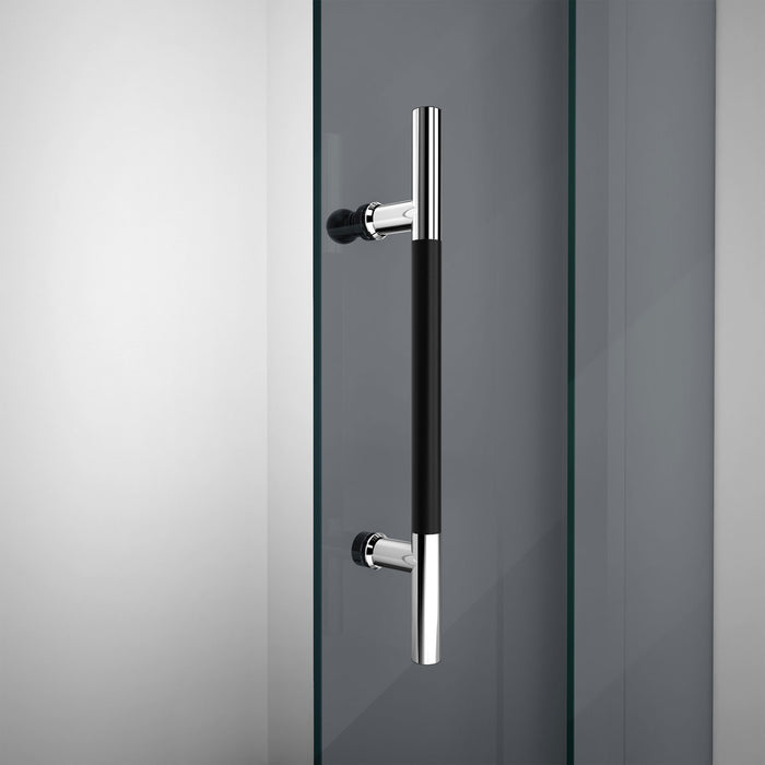 DreamLine SHDR6160762G-18 Enigma-XO 56-60"W x 76"H Frameless Smoke Gray Glass Sliding Shower Door in Polished Tuxedo