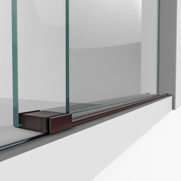 DreamLine SHEN-6132722-06 Enigma-XO 32 1/2"D x 68 3/8-72 3/8"W x 76"H Frameless Shower Enclosure in Oil Rubbed Bronze Stainless Steel