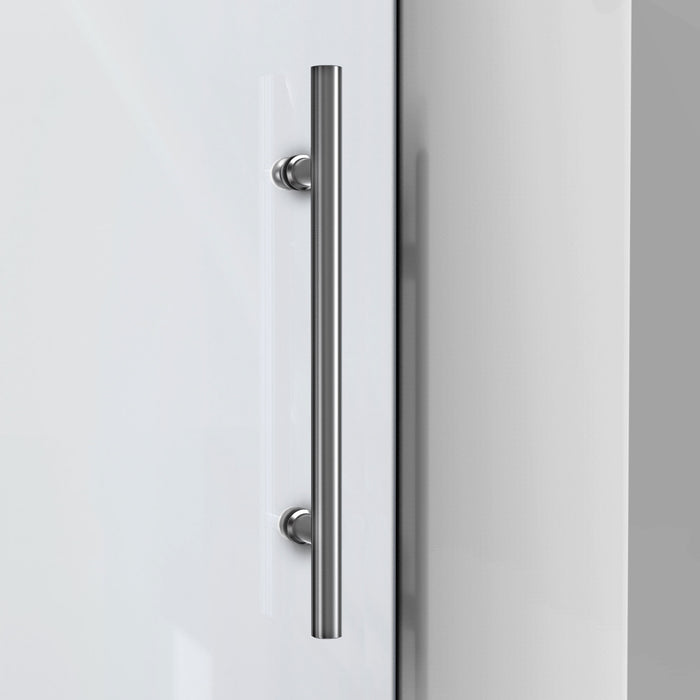 DreamLine SHDR-61606210-07 Enigma-X 55-59"W x 62"H Fully Frameless Sliding Tub Door in Brushed Stainless Steel - Bath4All