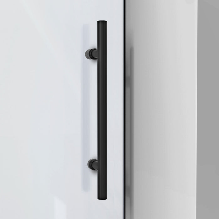 DreamLine SHDR61607620-09 Enigma-XO 56-60"W x 76"H Frameless Clear Glass Sliding Shower Door in Satin Black Stainless Steel