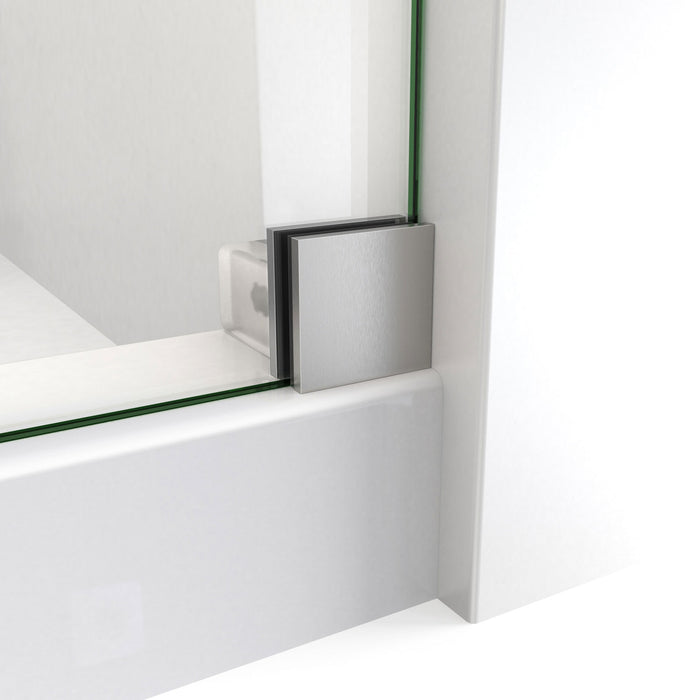 DreamLine SE6172F320VDX07 Enigma-X 32 1/2"D x 72 3/8"W x 76"H Clear Sliding Shower Enclosure in Brushed Stainless Steel