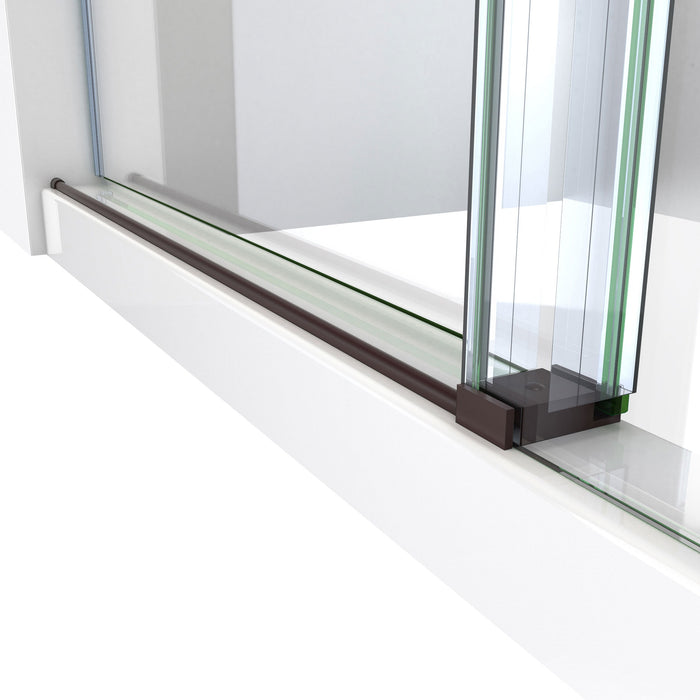 DreamLine SD61480760VDX06 Enigma-X 44-48"W x 76"H Clear Sliding Shower Door in Oil Rubbed Bronze