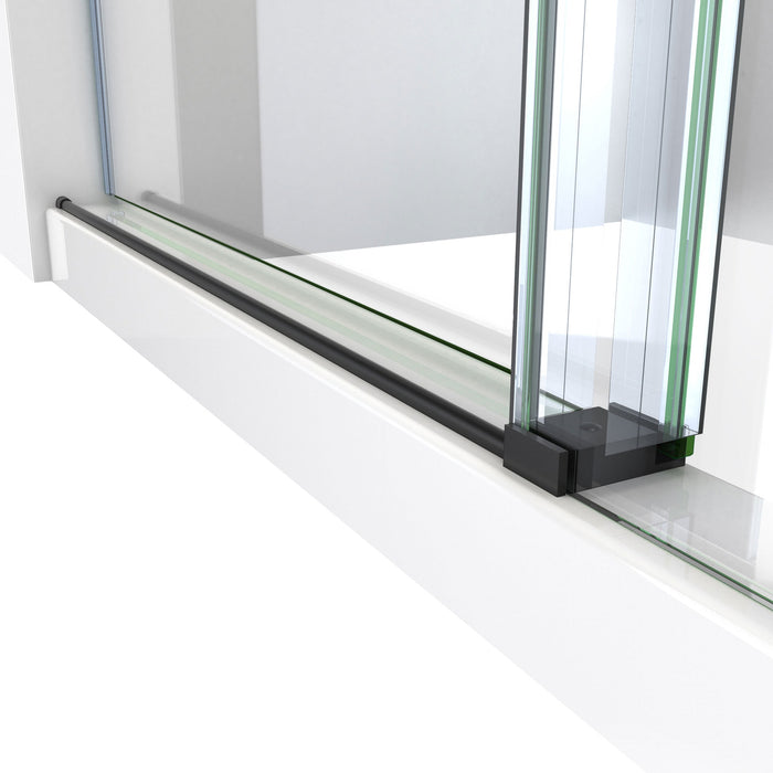 DreamLine SD61720760VDX09 Enigma-X 68-72"W x 76"H Fully Clear Sliding Shower Door in Satin Black