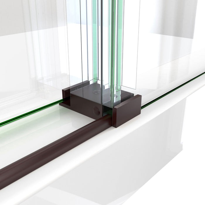 DreamLine SD61480760VDX06 Enigma-X 44-48"W x 76"H Clear Sliding Shower Door in Oil Rubbed Bronze