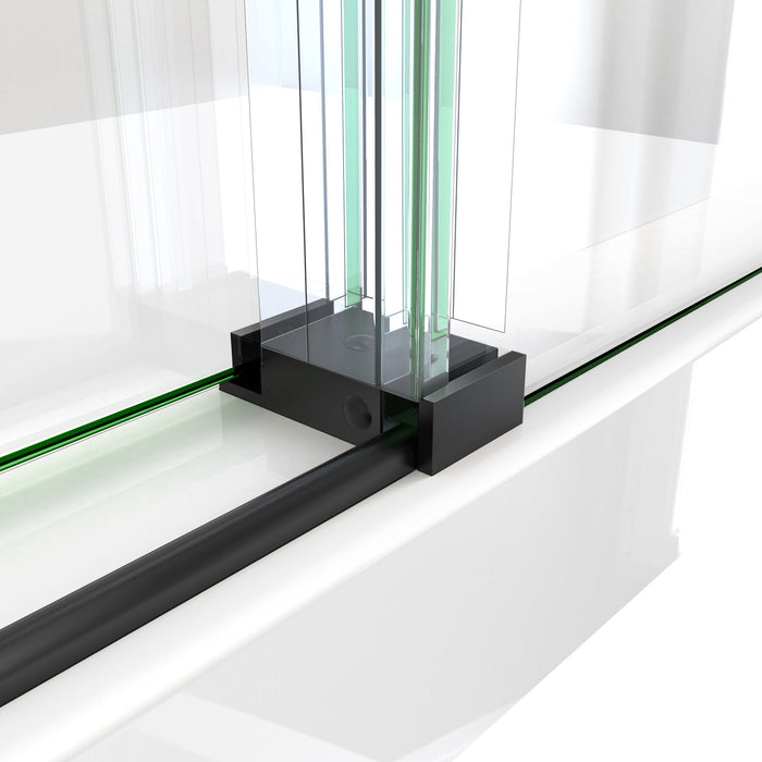 DreamLine SD61480760VDX09 Enigma-X 44-48"W x 76"H Clear Sliding Shower Door in Satin Black