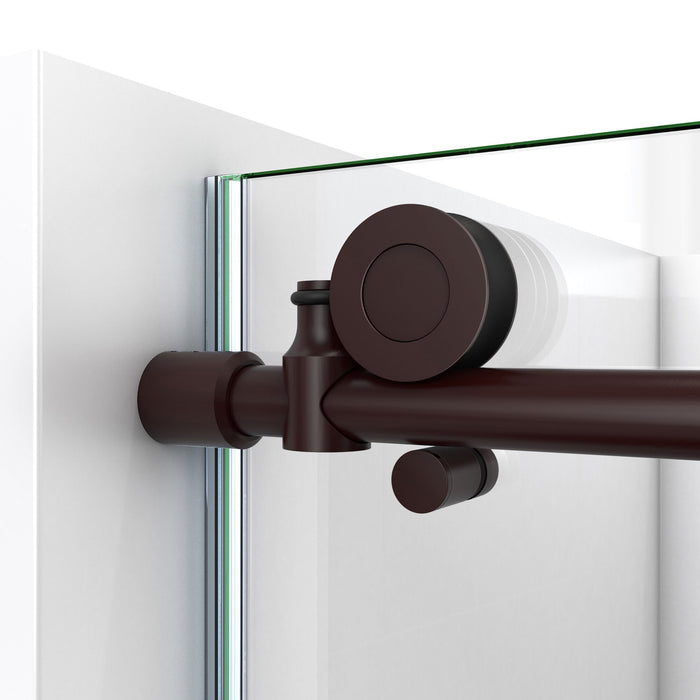 DreamLine SD61720760VDX06 Enigma-X 68-72"W x 76"H Clear Sliding Shower Door in Oil Rubbed Bronze