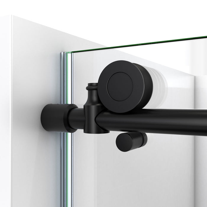 DreamLine SD61720760VDX09 Enigma-X 68-72"W x 76"H Fully Clear Sliding Shower Door in Satin Black