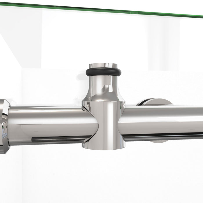 DreamLine SE6160F320VDX08 Enigma-X 32 1/2"D x 60 3/8"W x 76"H Clear Sliding Shower Enclosure in Polished Stainless Steel