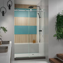 DreamLine SHDR-61487610-08 Enigma-X 44-48"W x 76"H Fully Frameless Sliding Shower Door in Polished Stainless Steel - Bath4All