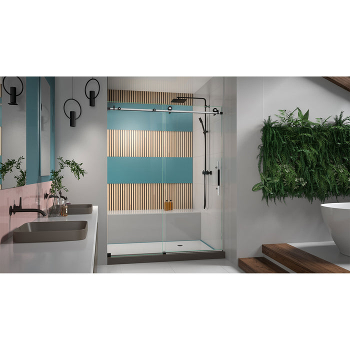 DreamLine SHDR-61607610-18 Enigma-XT 56-60"W x 76"H Fully Frameless Sliding Shower Door in Tuxedo Finish