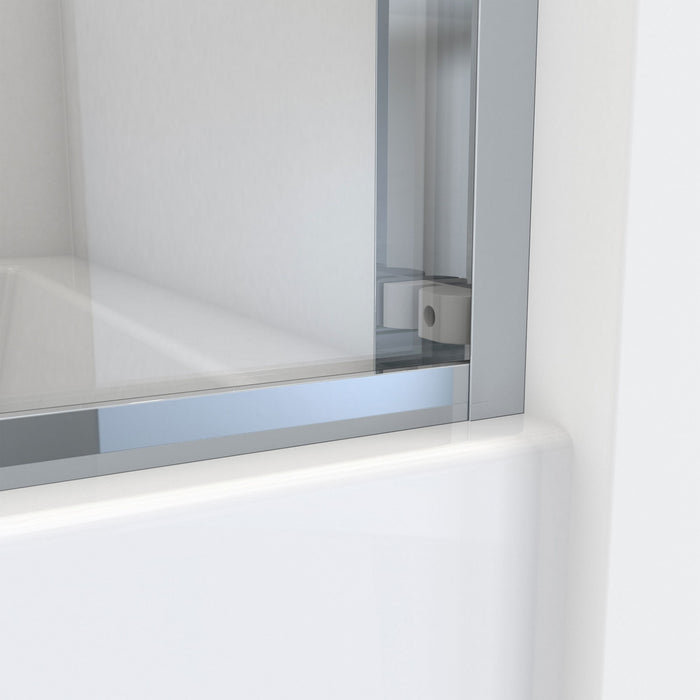 DreamLine TDEH60W600XXX01 Essence-H 56-60"W x 60"H Semi-Frameless Bypass Tub Door in Chrome