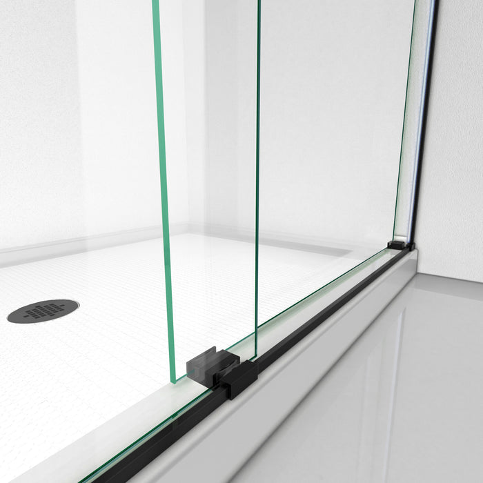 Dreamline SHDR-6360760-09 Essence 56-60"W x 76"H Frameless Bypass Shower Door in Satin Black