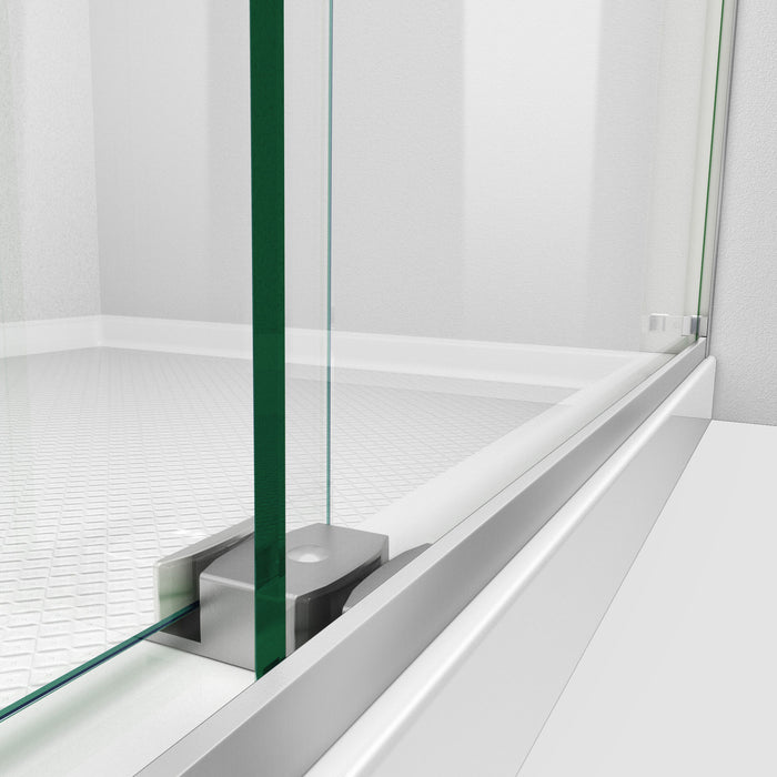 Dreamline SHDR-634876HG04 Essence-H 44-48"W x 76"H Semi-Frameless Bypass Shower Door in Brushed Nickel and Gray Glass