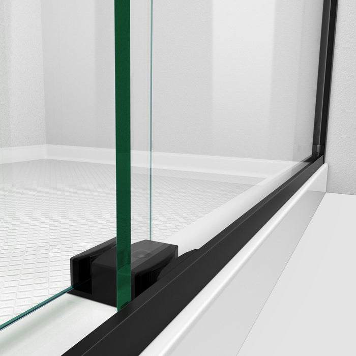 Dreamline SHDR-634876H-09 Essence-H 44-48"W x 76"H Semi-Frameless Bypass Shower Door in Satin Black