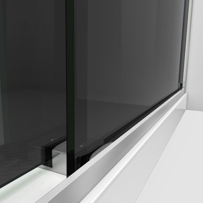 Dreamline SHDR-634876HG04 Essence-H 44-48"W x 76"H Semi-Frameless Bypass Shower Door in Brushed Nickel and Gray Glass