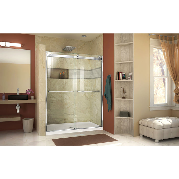 DreamLine SHDR-636076H-01 Essence-H 56-60"W x 76"H Semi-Frameless Bypass Shower Door in Chrome