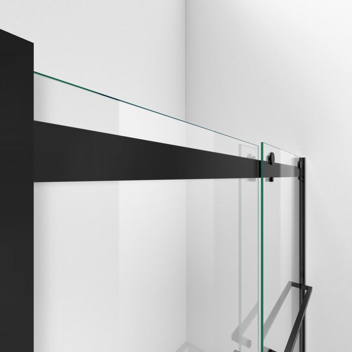 Dreamline SHDR-636076H-09 Essence-H 56-60"W x 76"H Semi-Frameless Bypass Shower Door in Satin Black