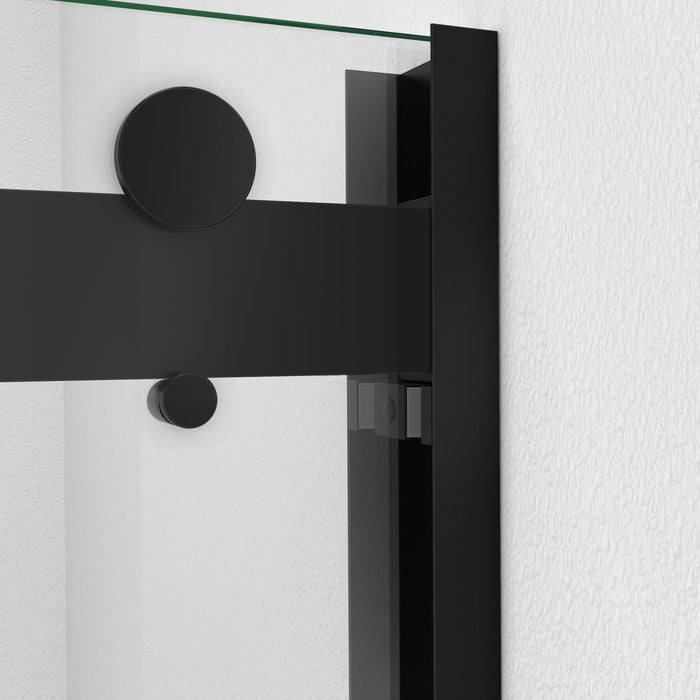 Dreamline SHDR-636076H-09 Essence-H 56-60"W x 76"H Semi-Frameless Bypass Shower Door in Satin Black