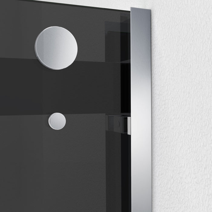 Dreamline SHDR-634876HG01 Essence-H 44-48"W x 76"H Semi-Frameless Bypass Shower Door in Chrome and Gray Glass