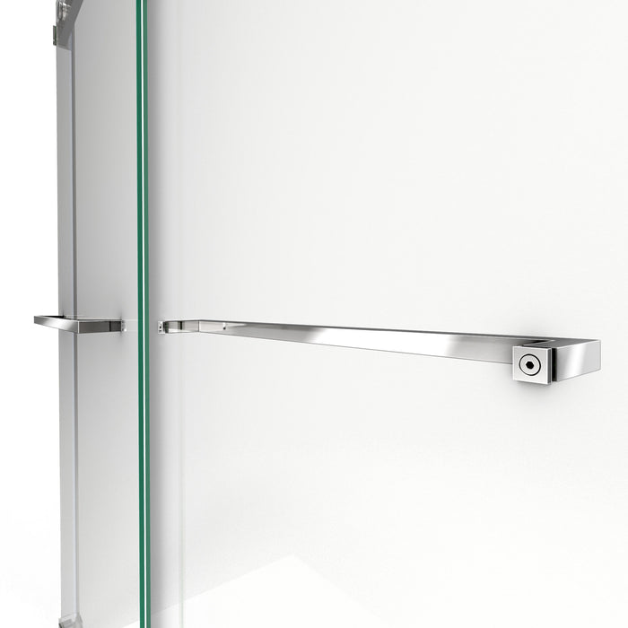 DreamLine SHDR-6360760-01 Essence 56-60"W x 76"H Frameless Bypass Shower Door in Chrome