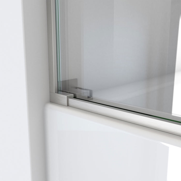DreamLine TDES60W600XXX04 Essence 56-60"W x 60"H Frameless Bypass Tub Door in Brushed Nickel