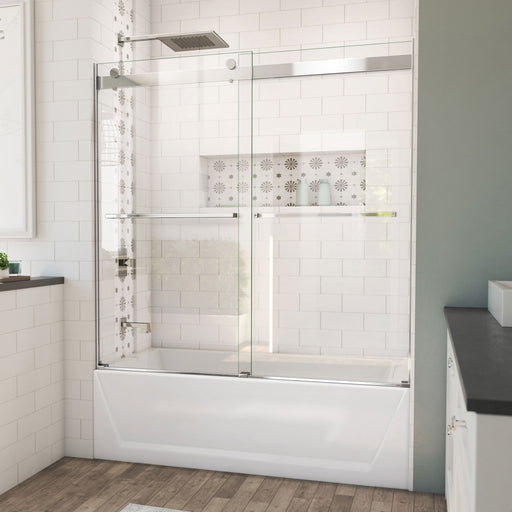 DreamLine TDES60W600XXX01 Essence 56-60" W x 60" Frameless Bypass Tub Door in Chrome