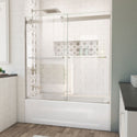 DreamLine TDES60W600XXX04 Essence 56-60" W x 60" Frameless Bypass Tub Door in Brushed Nickel