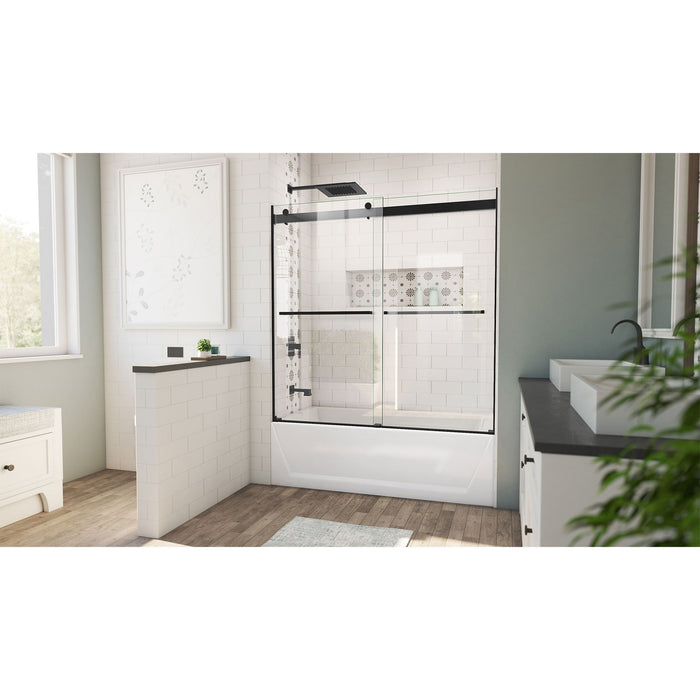DreamLine TDES60W600XXX09 Essence 56-60"W x 60"H Frameless Bypass Tub Door in Satin Black