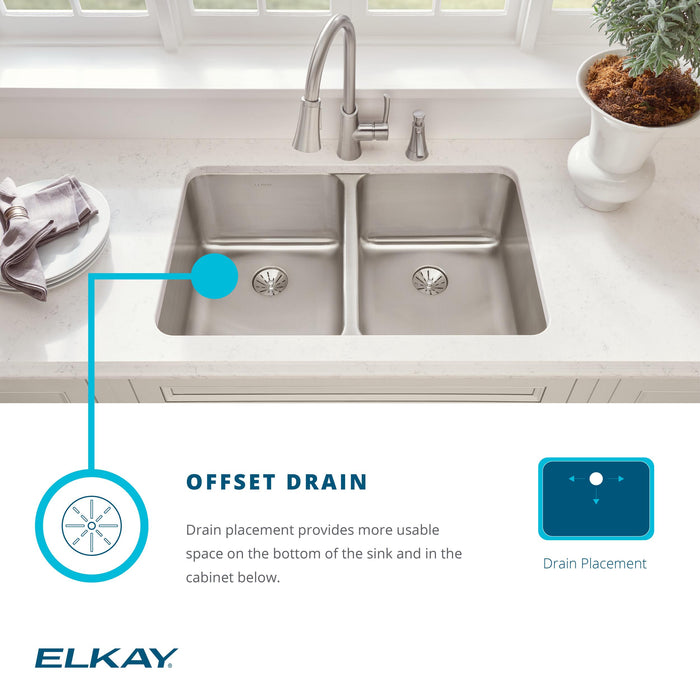 Elkay ILGR4322L4 43" x 22" Stainless Steel 4-Hole Single-Bowl Drop-In Kitchen Sink in Lustrous Satin